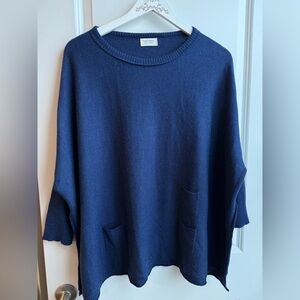 Mersea Catalina Traveler Sweater Navy Blue Minimalist Classic Comfy One Size